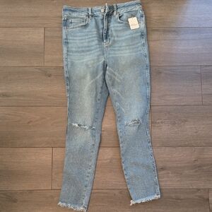 We The Free Sweet Blue Distressed Skinny Jeans